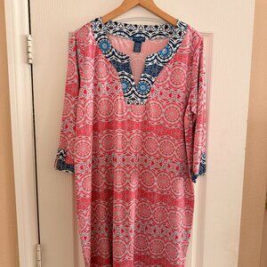 Caribbean Joe Stretch V Neck Dress - XL